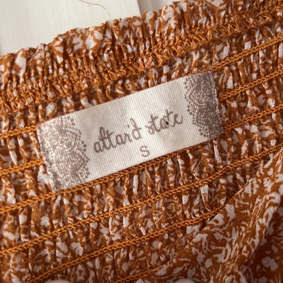 Altar’d State Orange and White Crop Top - Picture 3 of 5